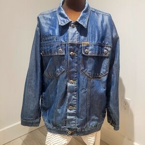 Southpole Men's Y2K Oversized Denim Jacket XL Blue Shine Streetwear Urban 2000's